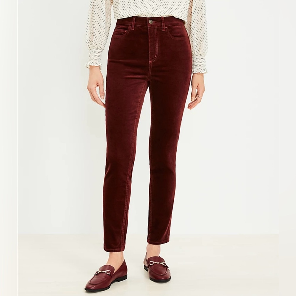 LOFT Velvet Skinny Pants size 10